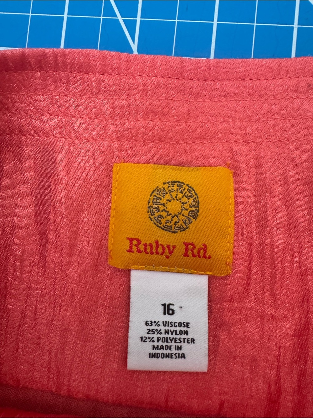Ruby Rd. Coral-Red Round Neck Button Jacket - Picture 2 of 6